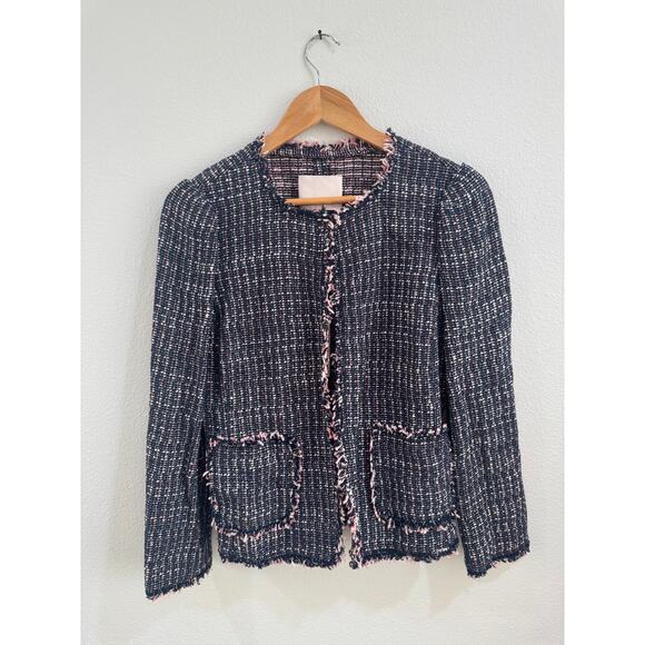 Rebecca Taylor Jackets & Blazers - Rebecca Taylor Black and pink tweed blazer NWT